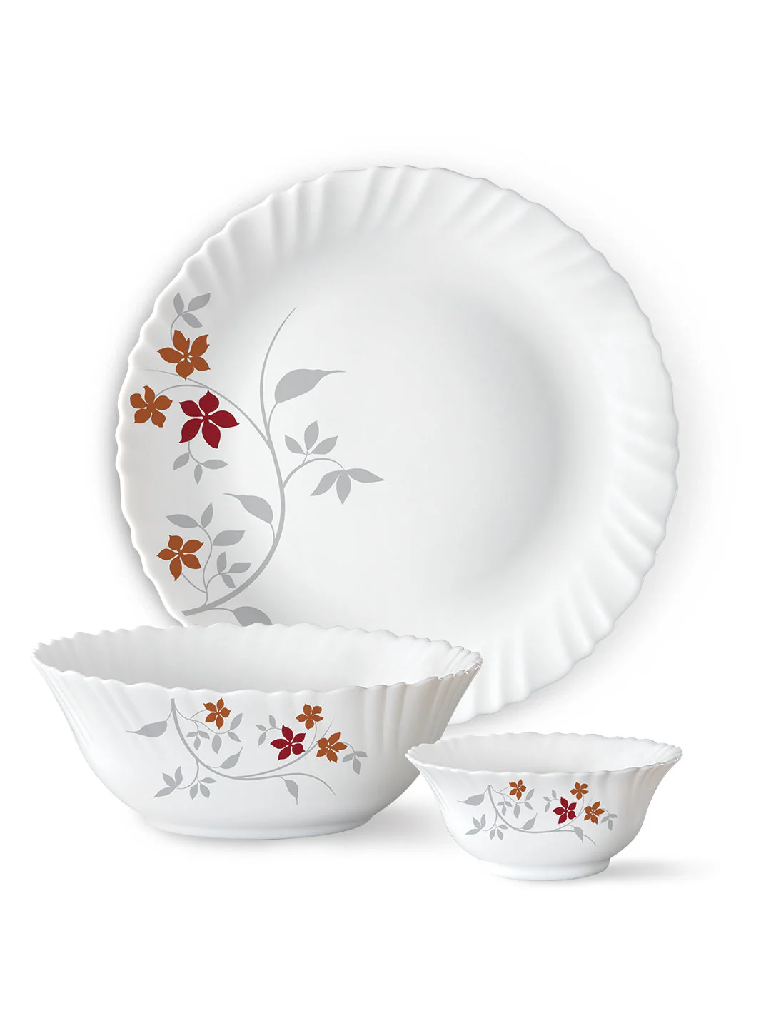 Larah by Borosil, Rosalie Dinner Set, 17 pc