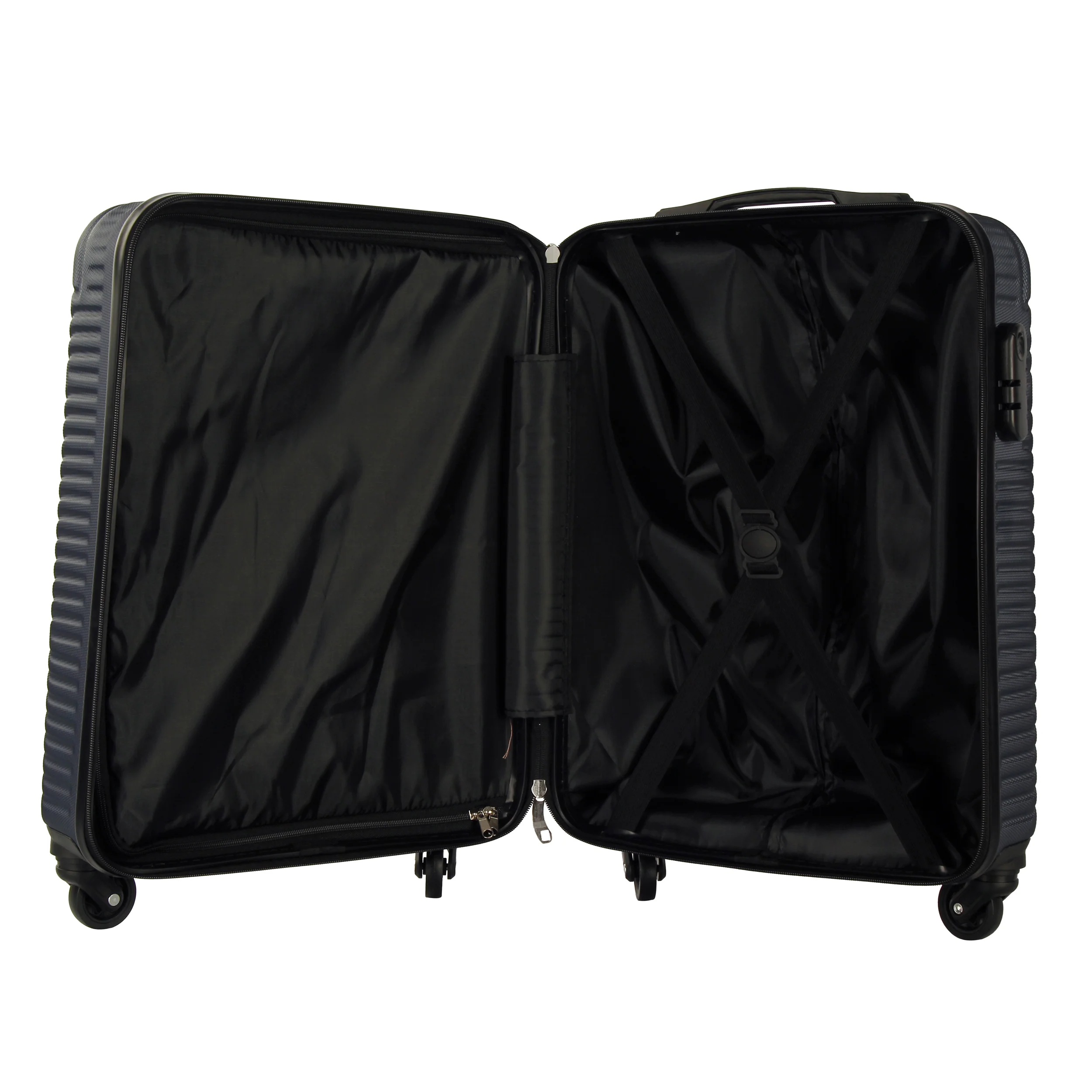 Neo Navy Blue 3 Piece Hard Shell Luggage Suitcase Set