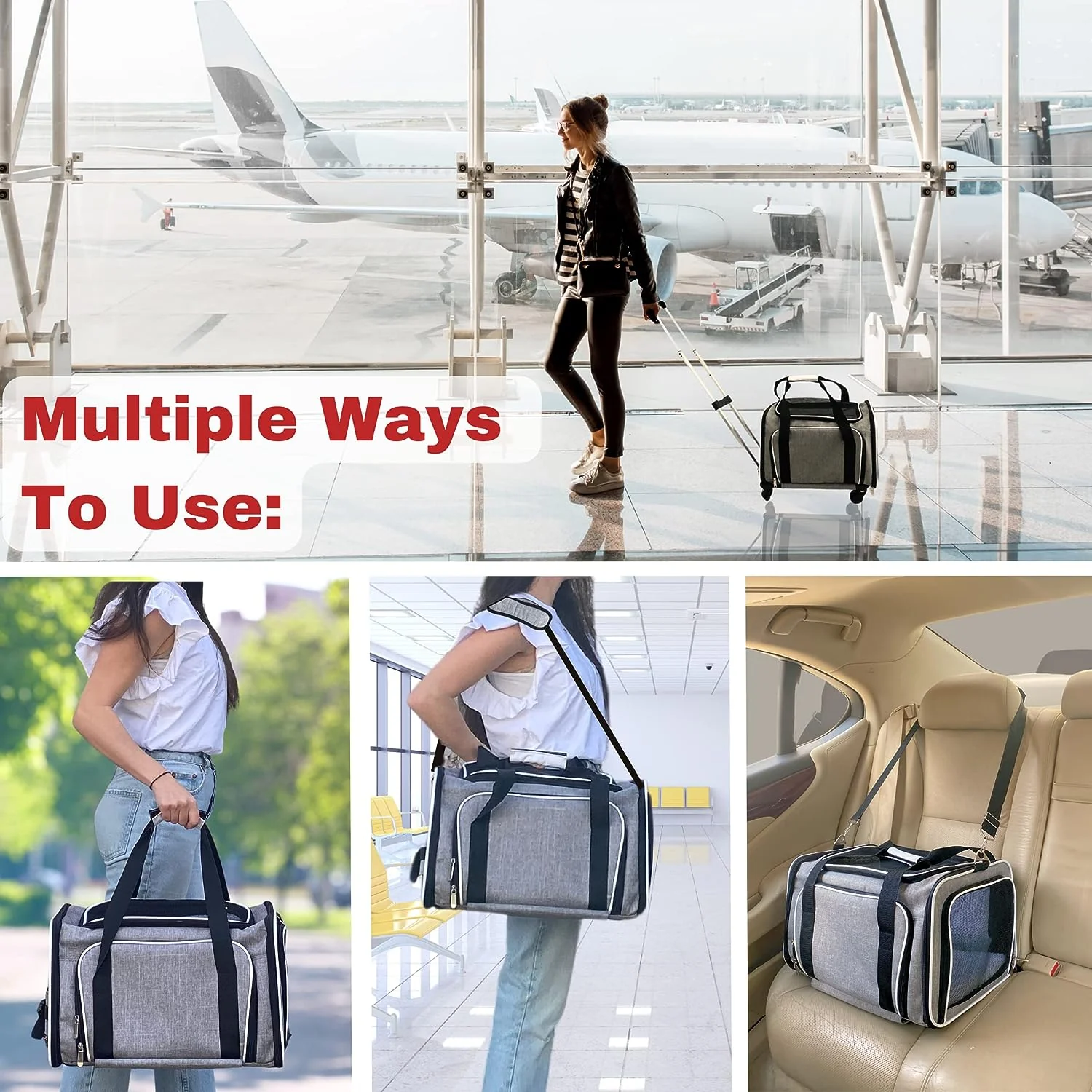 Airline Approved Expandable Premium Pet Carrier on Wheels