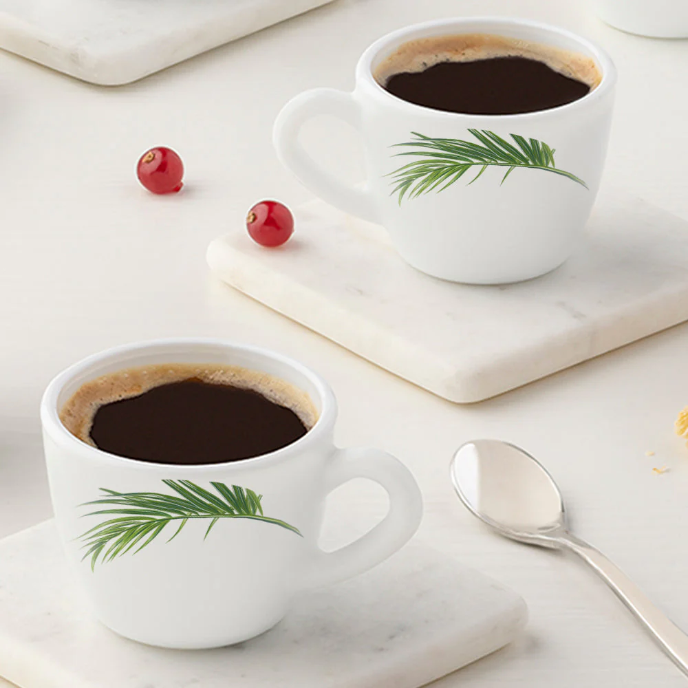 Larah by Borosil Crescent Cup Set, 140ml x 6