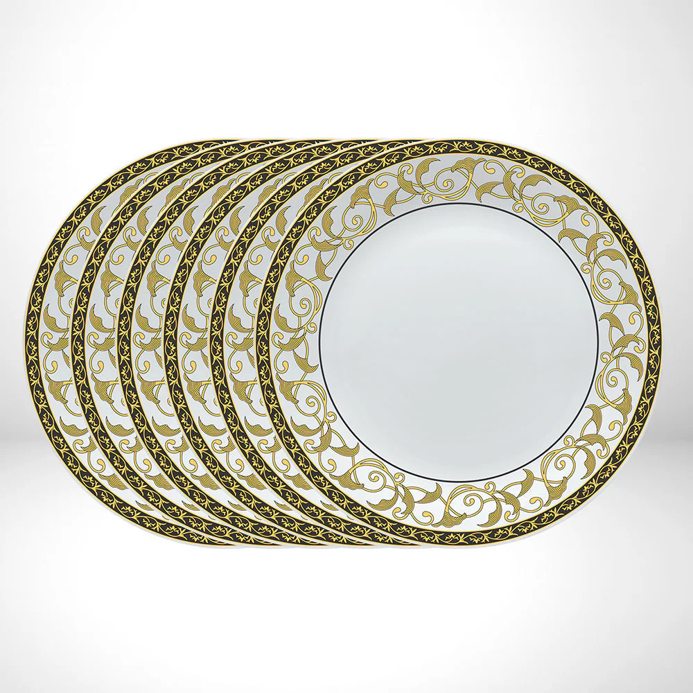 Larah by Borosil Royale Quarter Plates, 6 pc Set