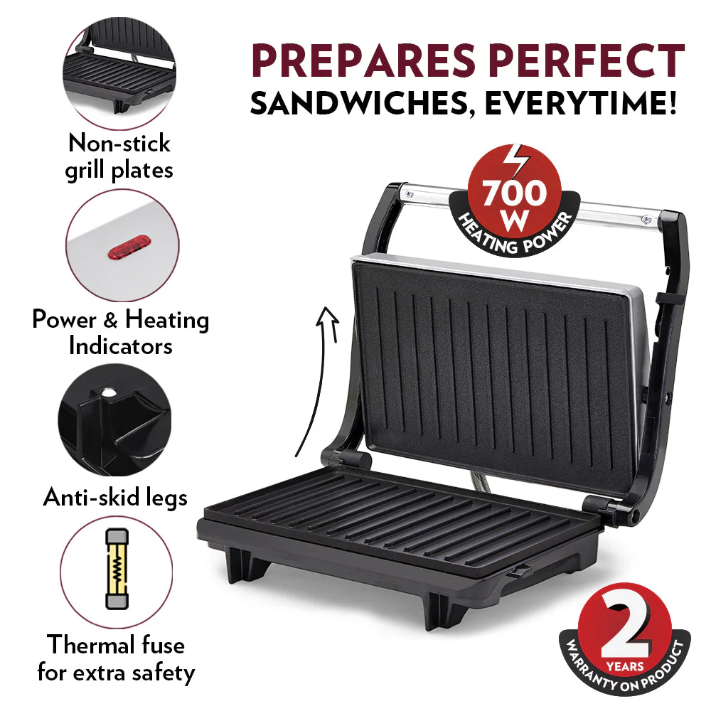 Borosil Prime Grill Sandwich Maker
