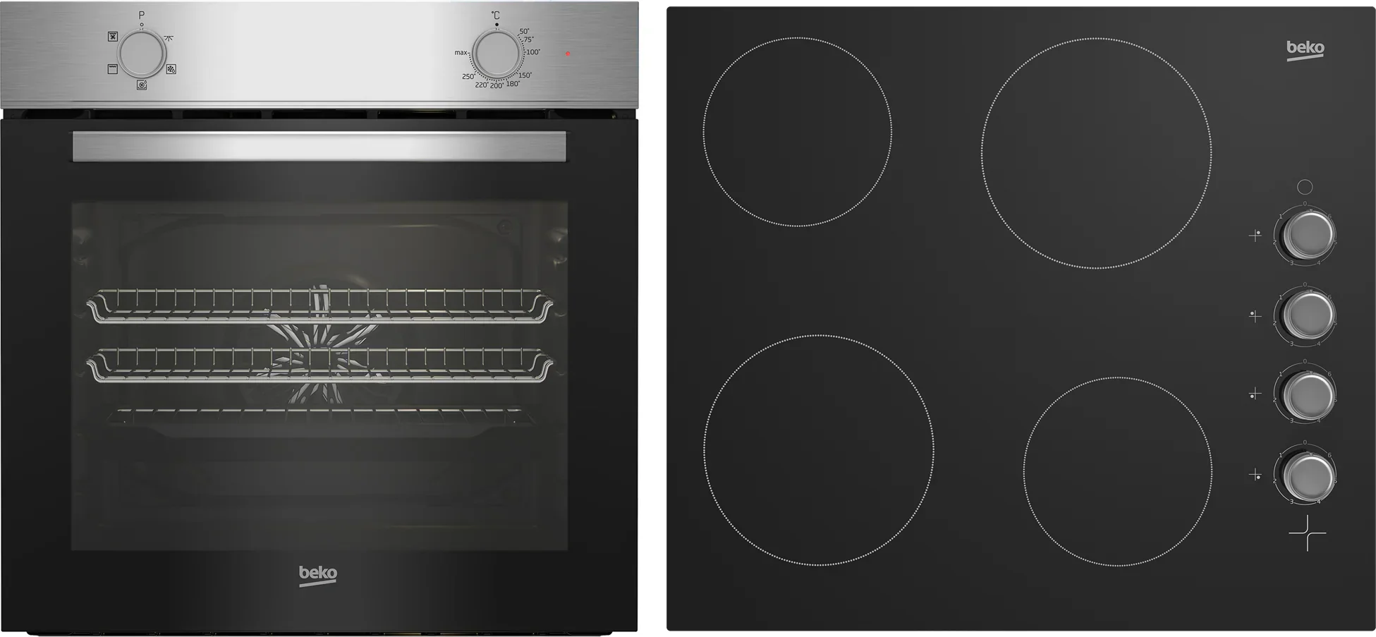 Beko Single Fan Oven and Hob Package | BBSF210SX