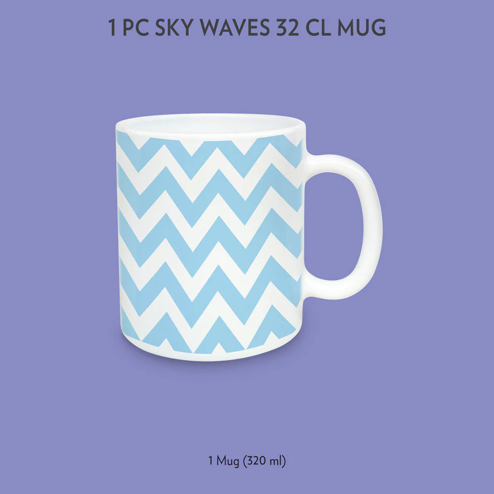 Larah by Borosil Sky Waves Mug, 320ml