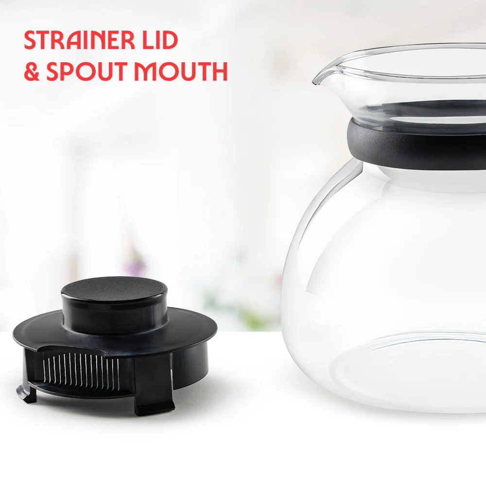 Borosil Carafe w Inbuilt Strainer, 1.5L