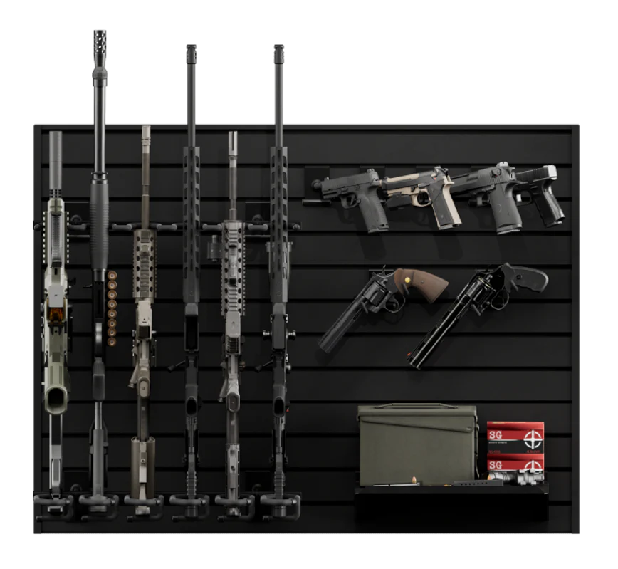 Hold Up Displays Gun Wall Bundle for 6 Rifles and 6 Pistols HD90