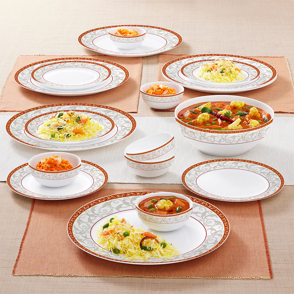 Larah by Borosil Ragina Dinner Set, 19 pc