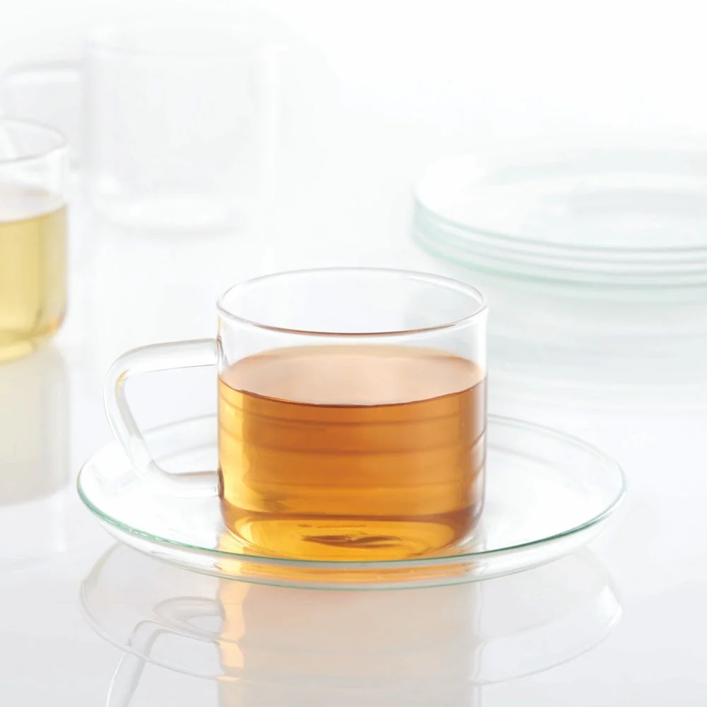 Borosil Radius Cup & Saucer Set, 170ml x 6