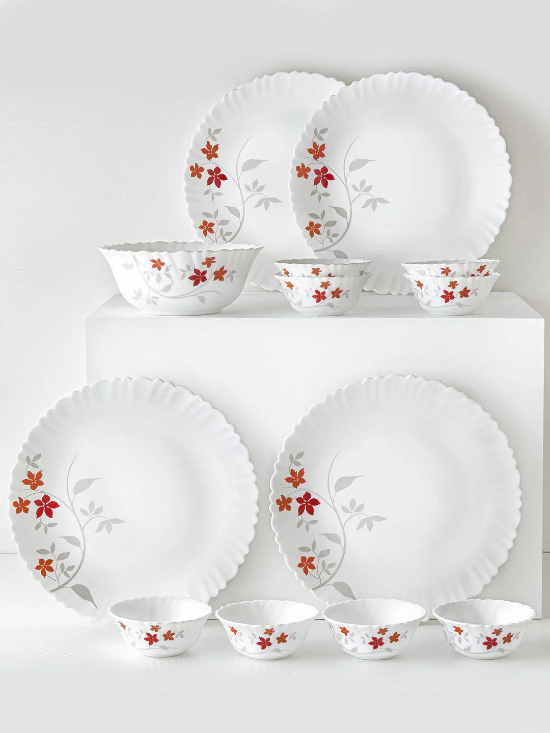 Larah by Borosil, Rosalie Dinner Set, 17 pc
