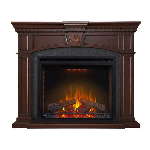 Harlow Electric Fireplace Mantel Package in Mahogany