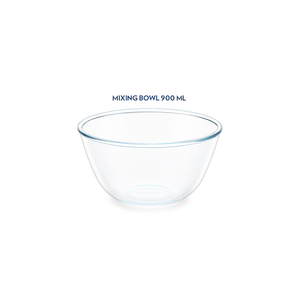 Borosil Mixing & Serving Bowl, Blue Lid, 900ml