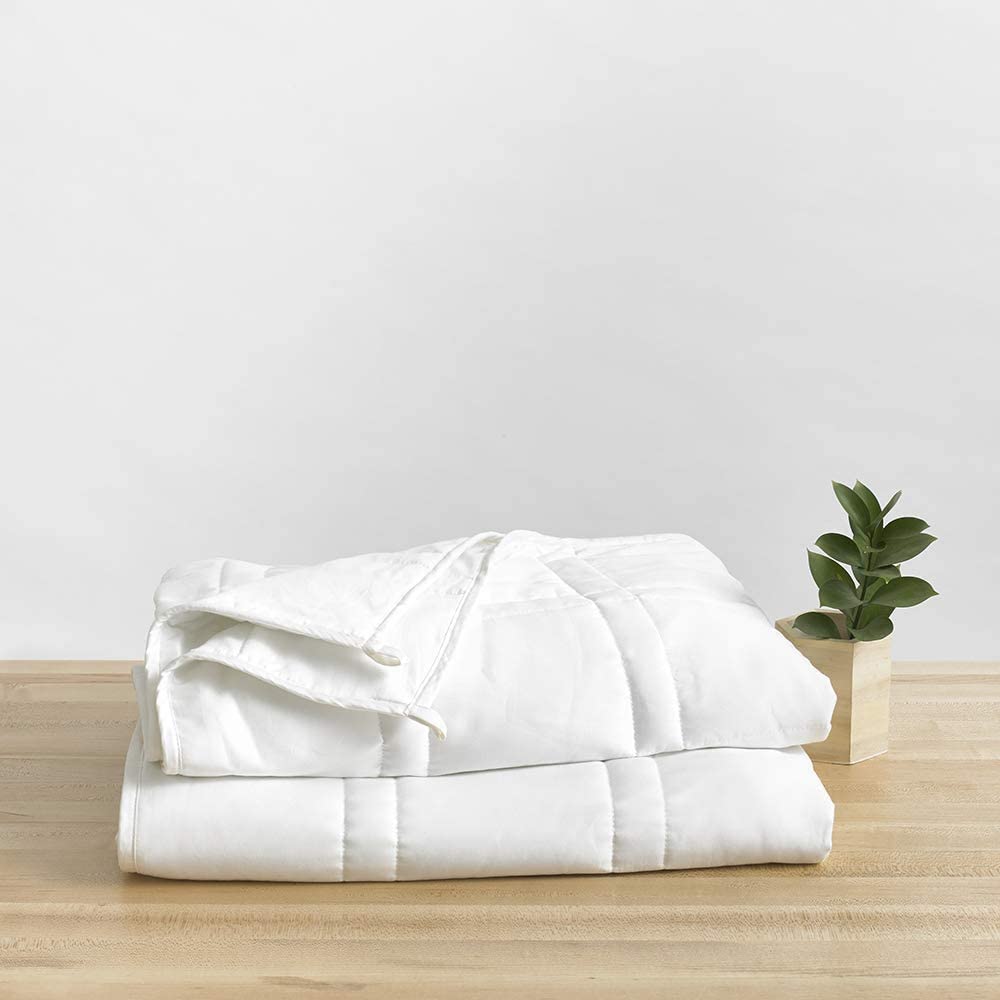 Weighted Blanket -  Eco-Luxury Soft Cool Cotton - Lead-Free Glass Beads - Double Quilted Blankets