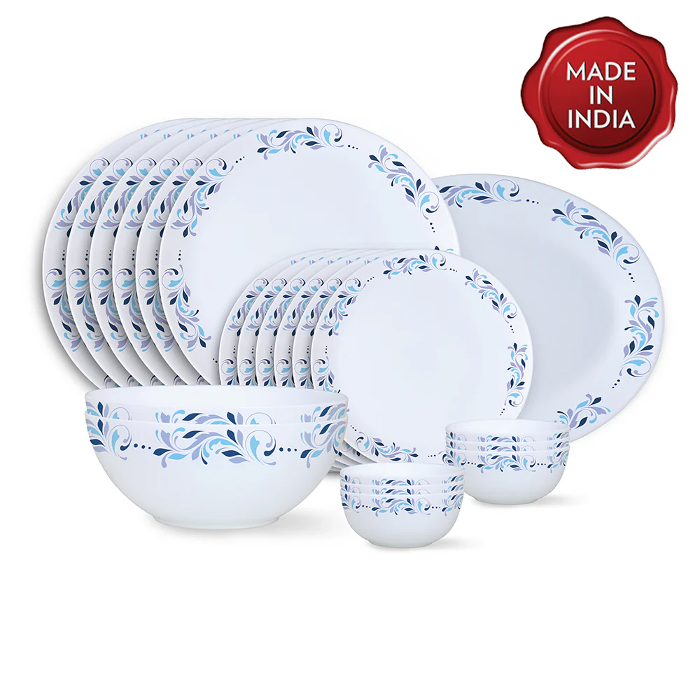 Larah by Borosil Skyleaf Dinner Set, 21 pc