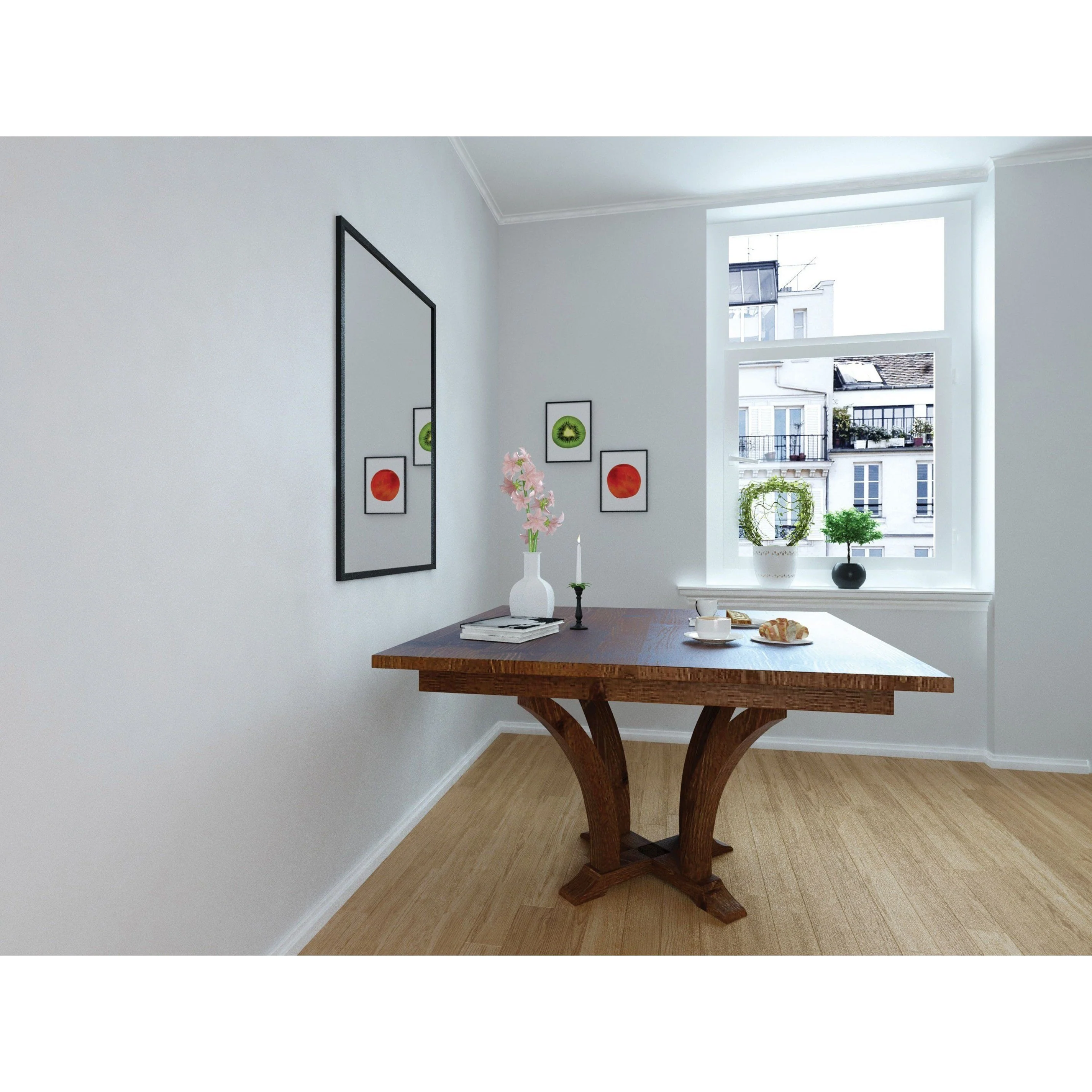 Amish Acorn Single Pedestal Table