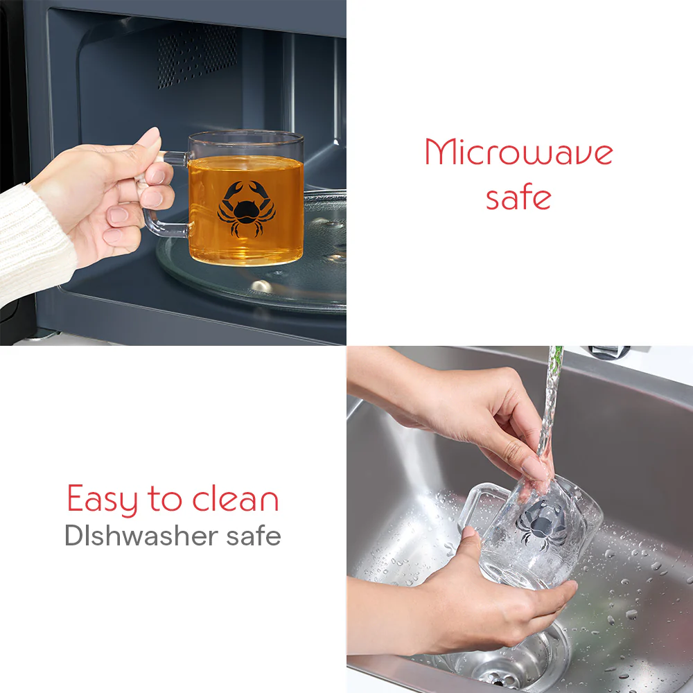 Borosil Zodiac Classic Mug-Cancer, 305ml