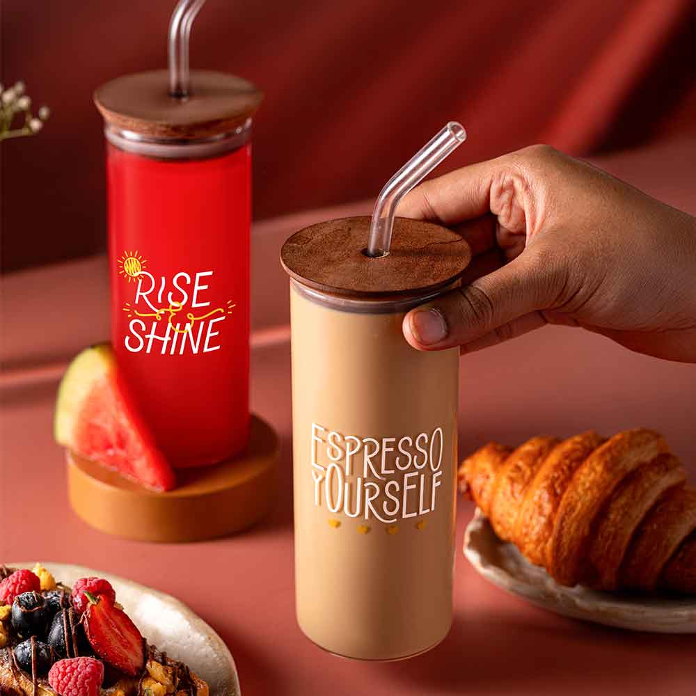 Borosil Brio and Rise & Shine Punch Glasses, Set of 2