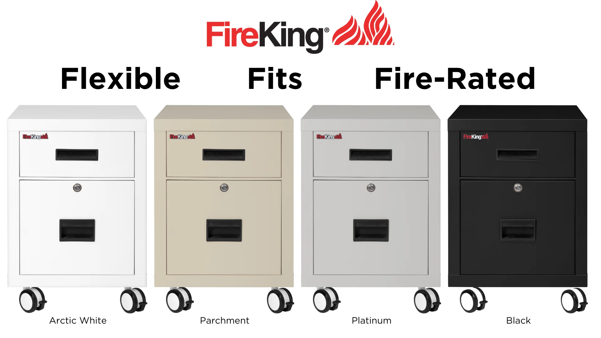 FireKing 2M1822 Mobile Pedestal Fire Rated File Cabinet