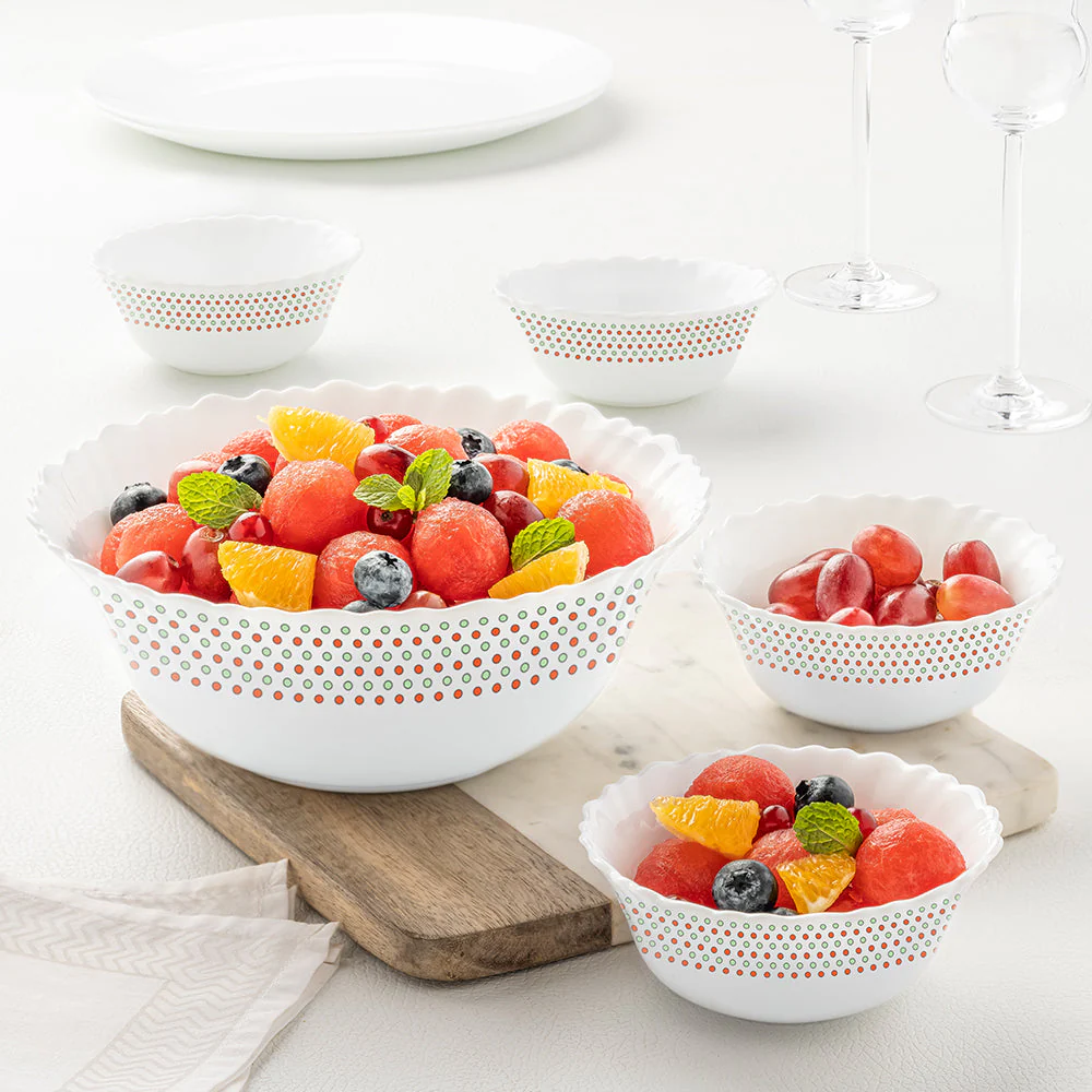 Larah by Borosil Waltz Pudding Set, 7 pc (Small)