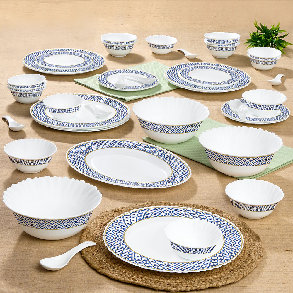 Larah by Borosil Juliet Dinner Set, 44 pc