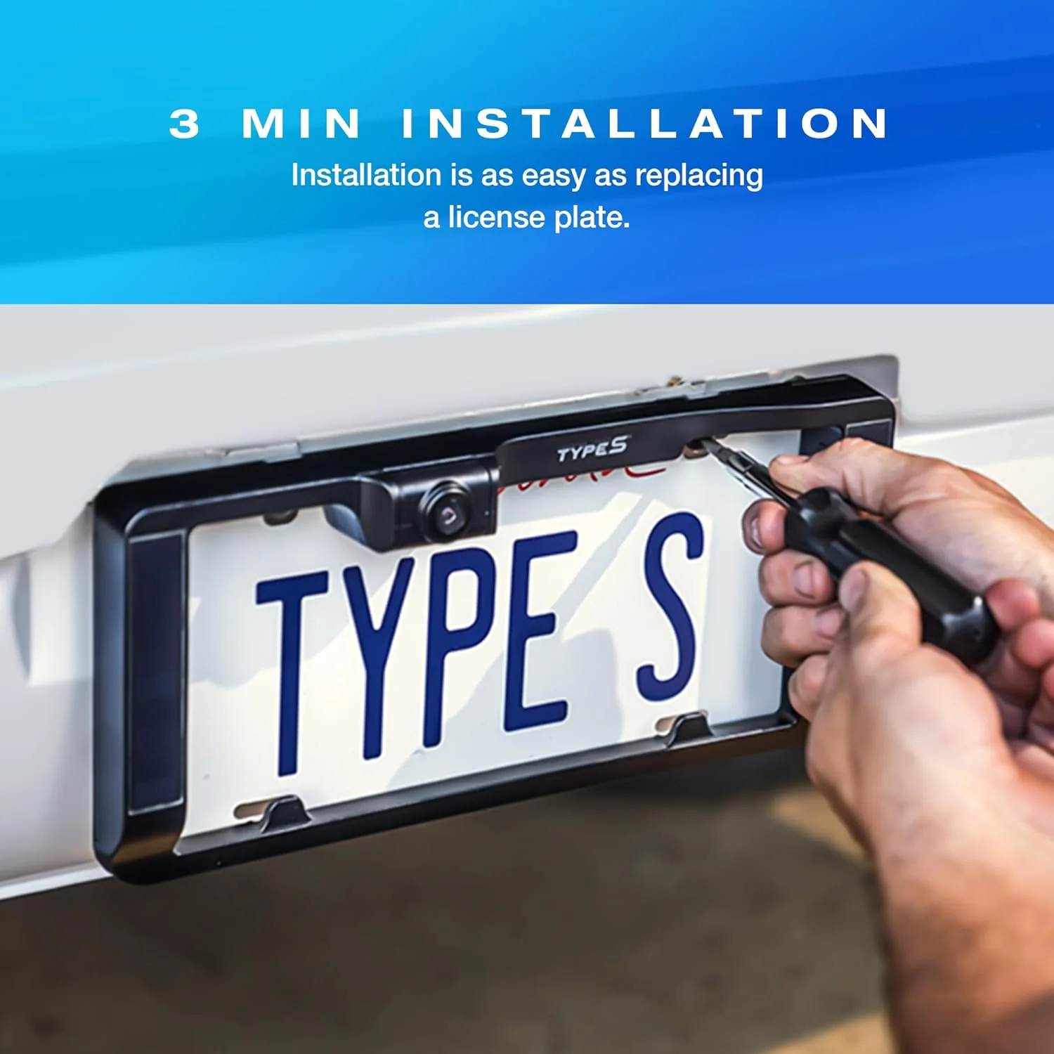 Solar-Powered Wireless Backup Camera with 6.8