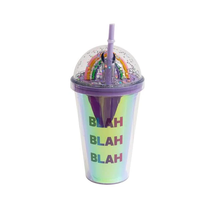 Blah Blah Blah 450ml Double Wall Cup Multicoloured