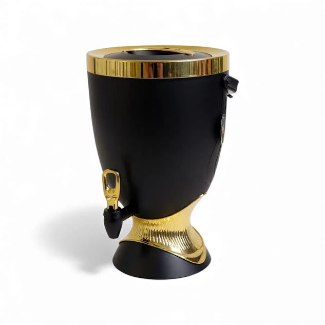 5.5Lt Beverage Dispenser Black & Gold