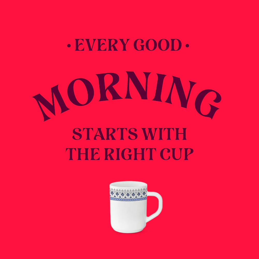 Larah by Borosil Ocean Mug Set, 240ml x 2