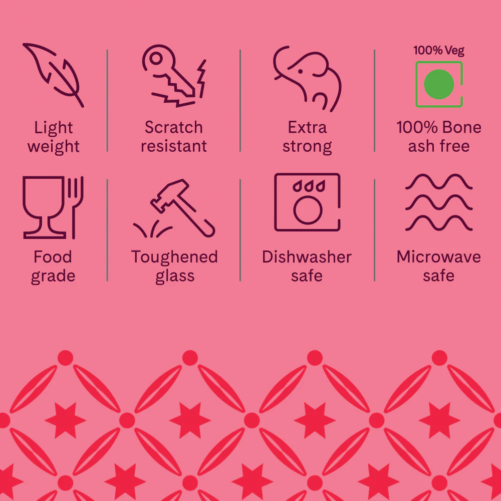 Larah by Borosil Oak Dinner Set, 19 pc