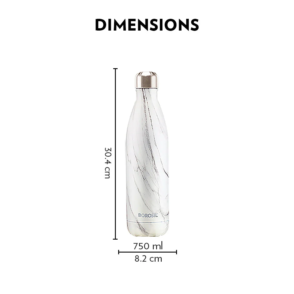 Borosil Bolt Marble, 750ml