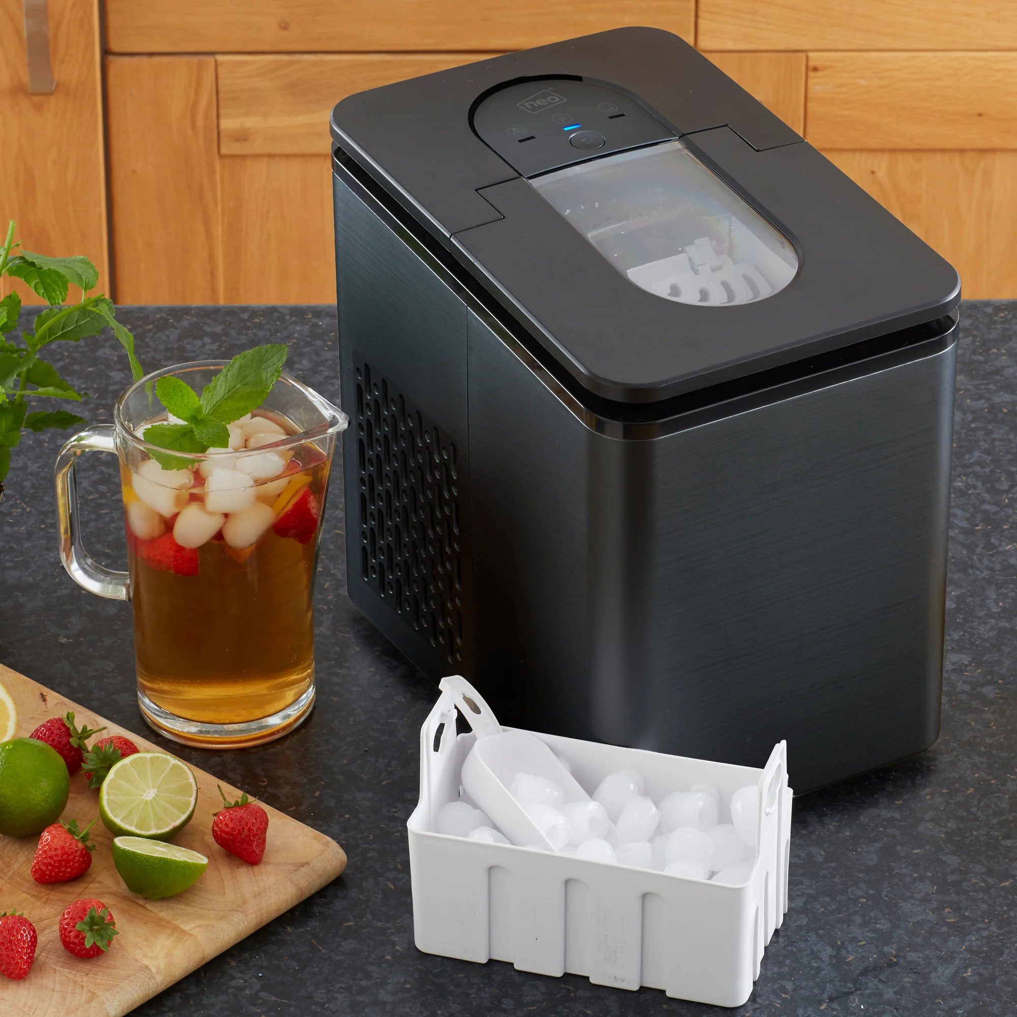Neo Black 1.7L Electric Ice Cube Maker Machine