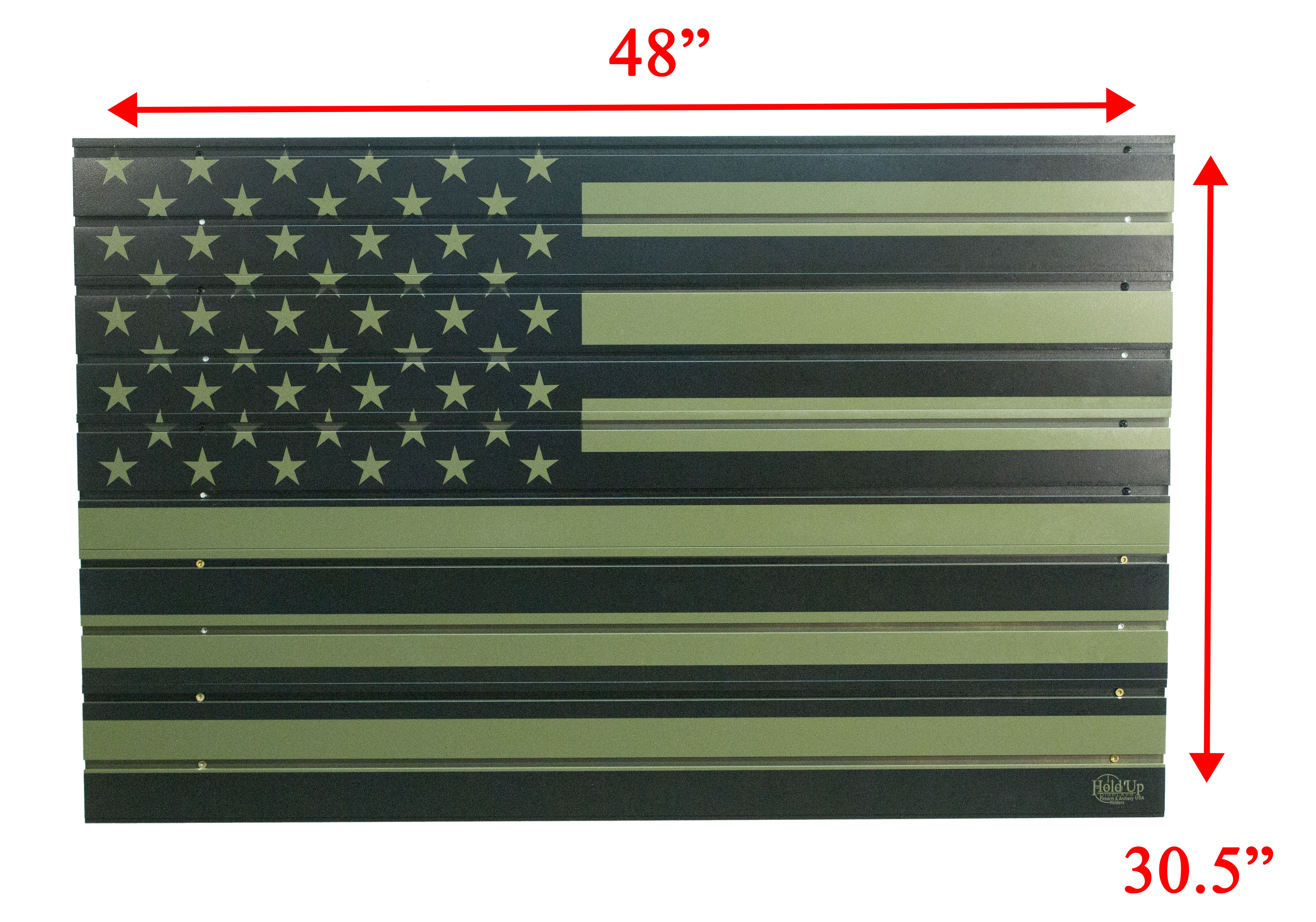 Hold up Displays American Flag Strongwall Olive Drab Green HDSW2-2.5X4-GF