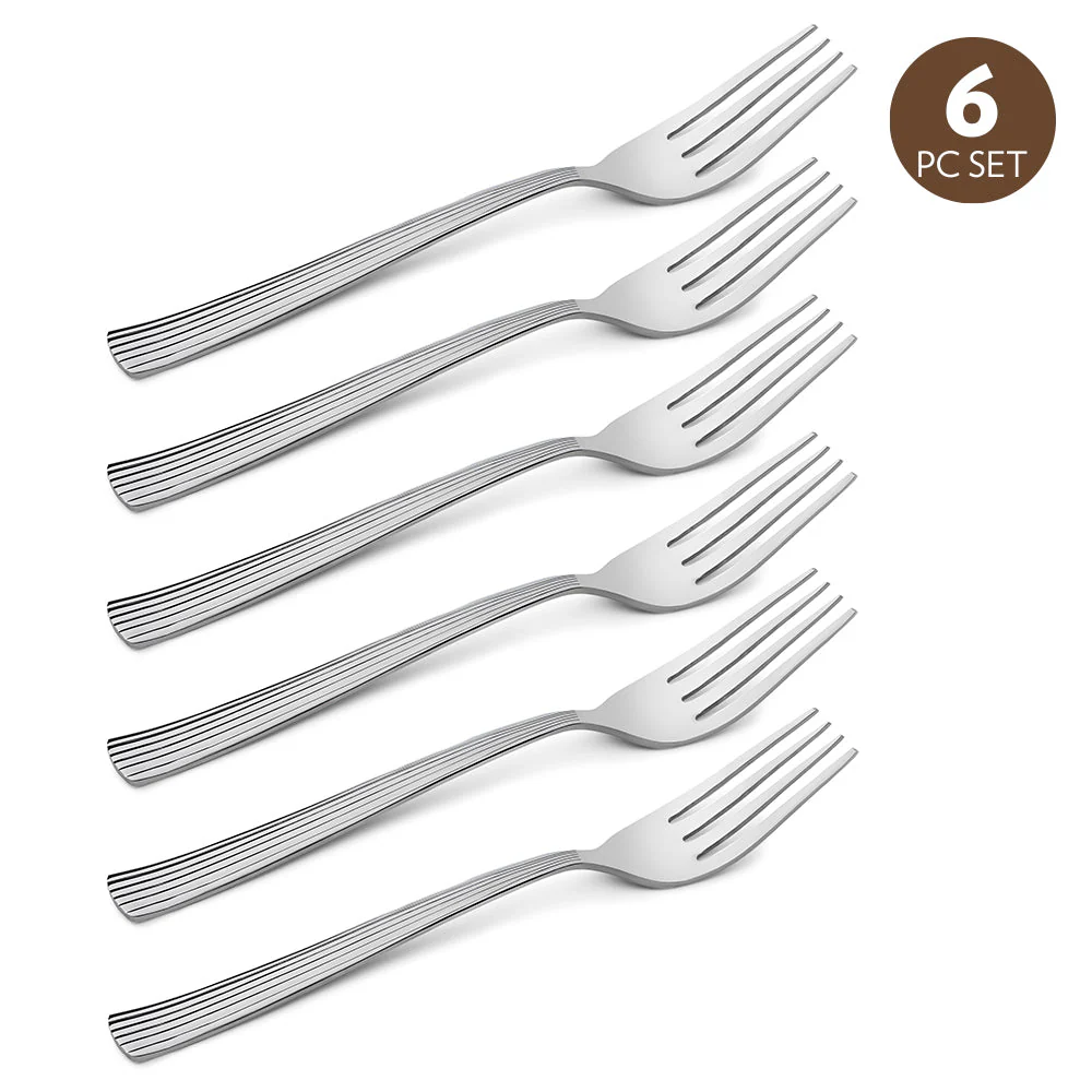 Borosil Vintage Dinner Fork, Set of 6-19.5 cm