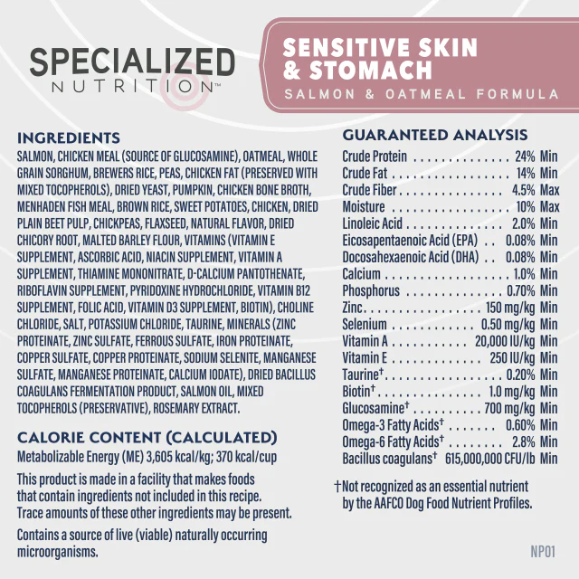 Natural Balance Sensitive Skin & Stomach Salmon & Oatmeal Formula Dry Dog Food