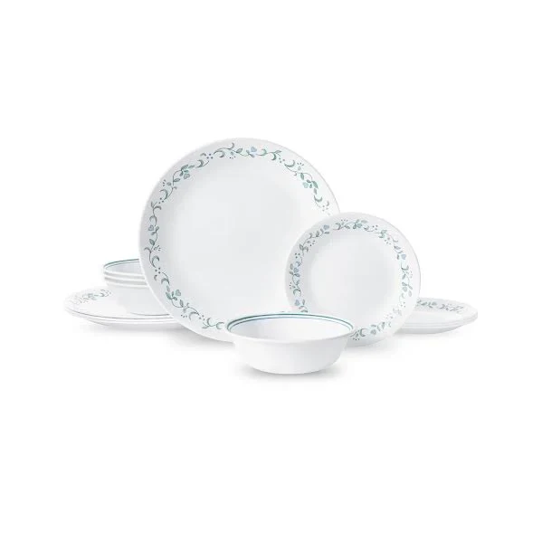 Corelle Country Cottage 18 Piece Dinner Set White