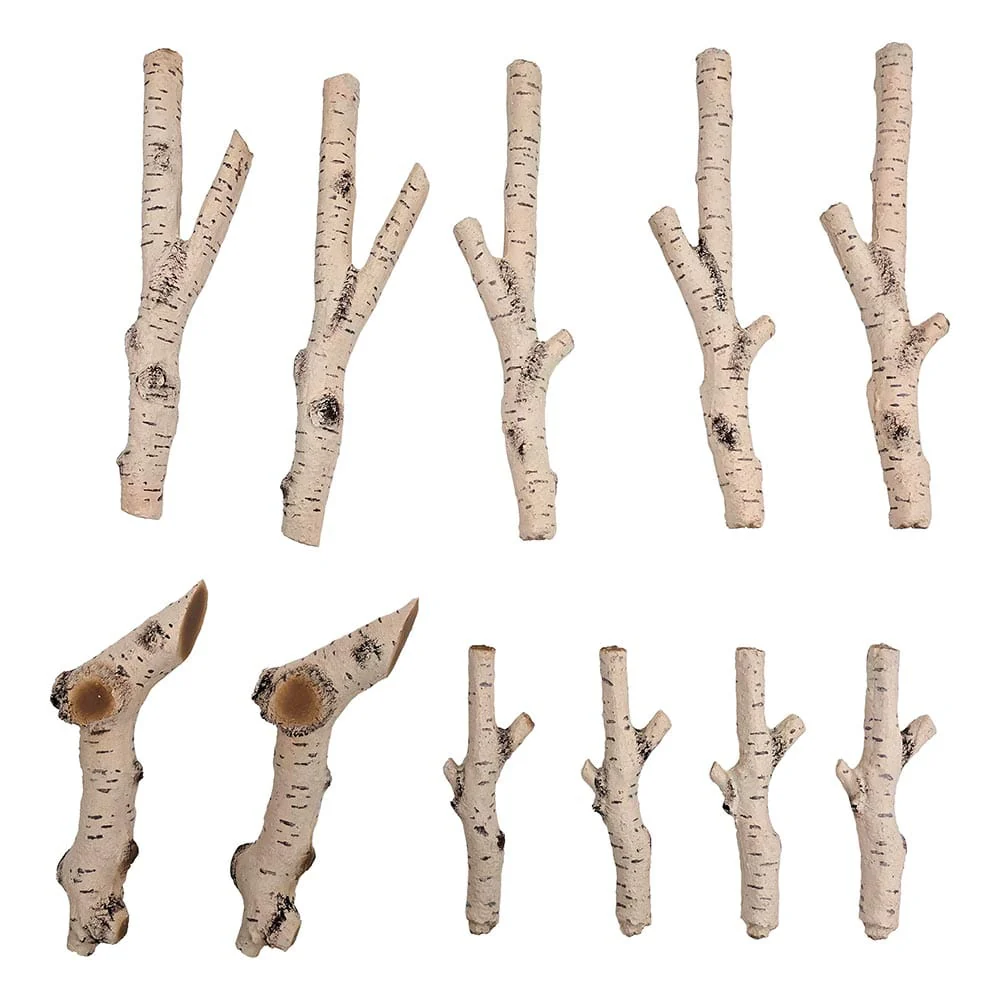 Modern Ember Birch Log Accessory Kit for Aerus and Vibrance 60鈥?72鈥?Linear Electric Fireplace