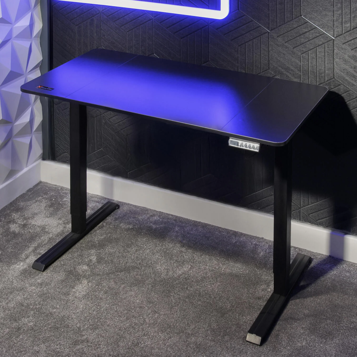 Ascend 120cm Electric Height Adjustable Gaming Desk - Black