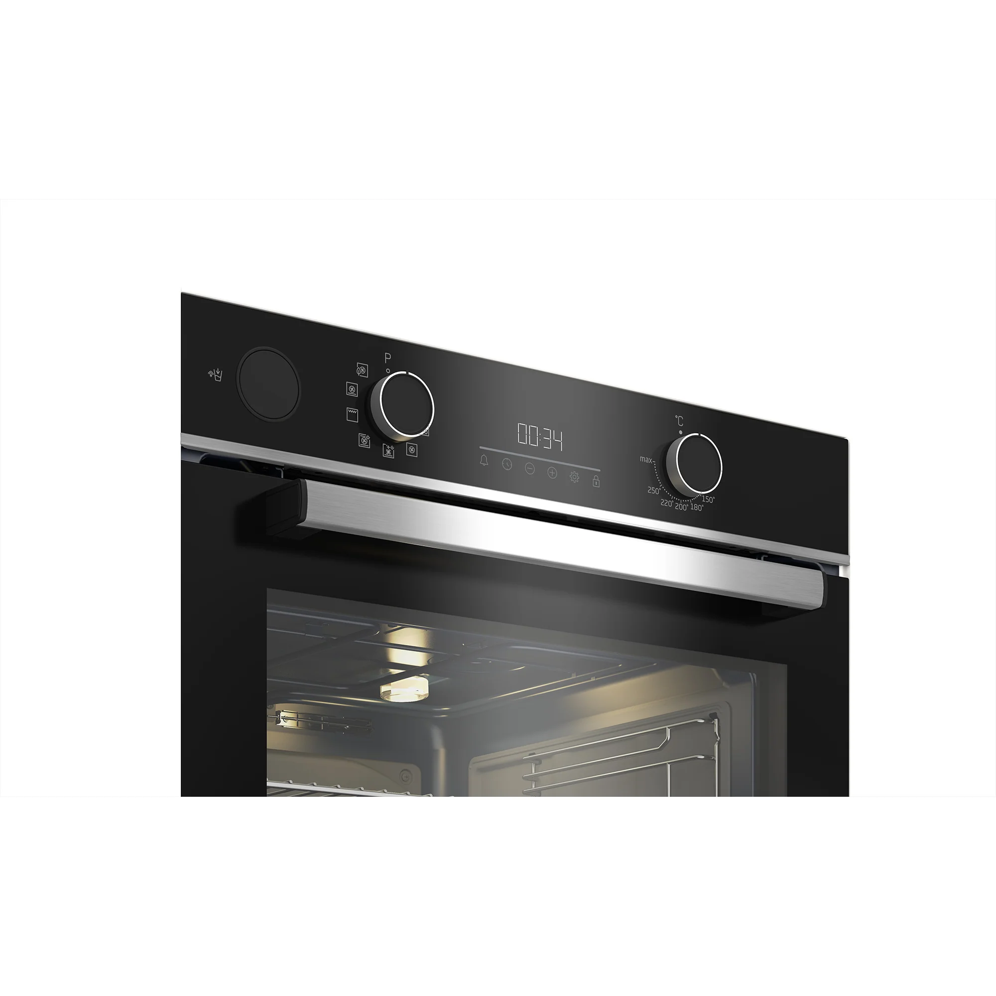 Beko 60cm Steam Assisted Oven Black