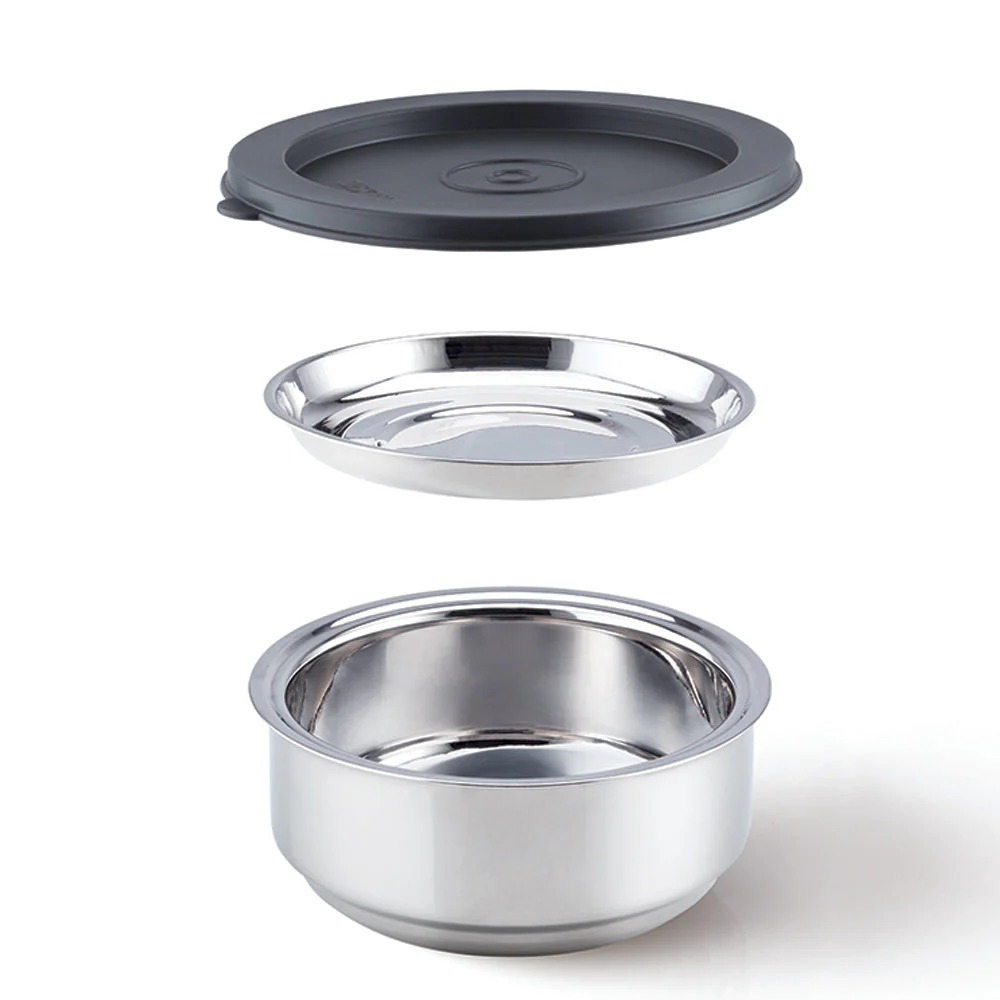 Borosil Carryfresh Lunchbox, Set of 3, (280ml x 2) + 180ml