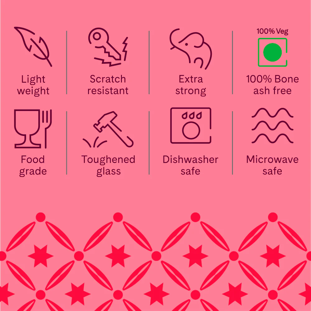 Larah by Borosil Polka Blue Breakfast Set, 2 pc