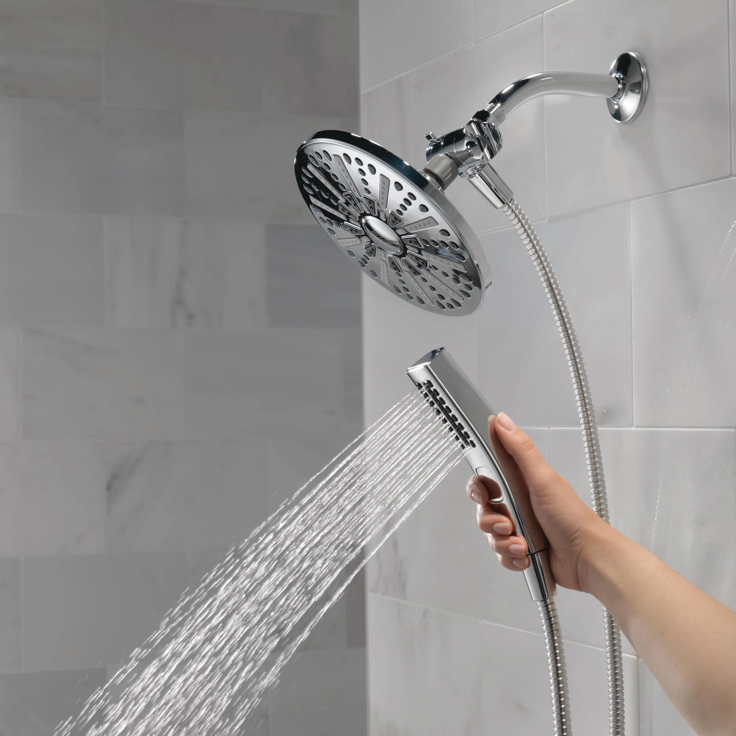 Shower Head and Hand 1.75 GPM 4-Setting 20% Less Water than the Industry Standard - Saving You Money
