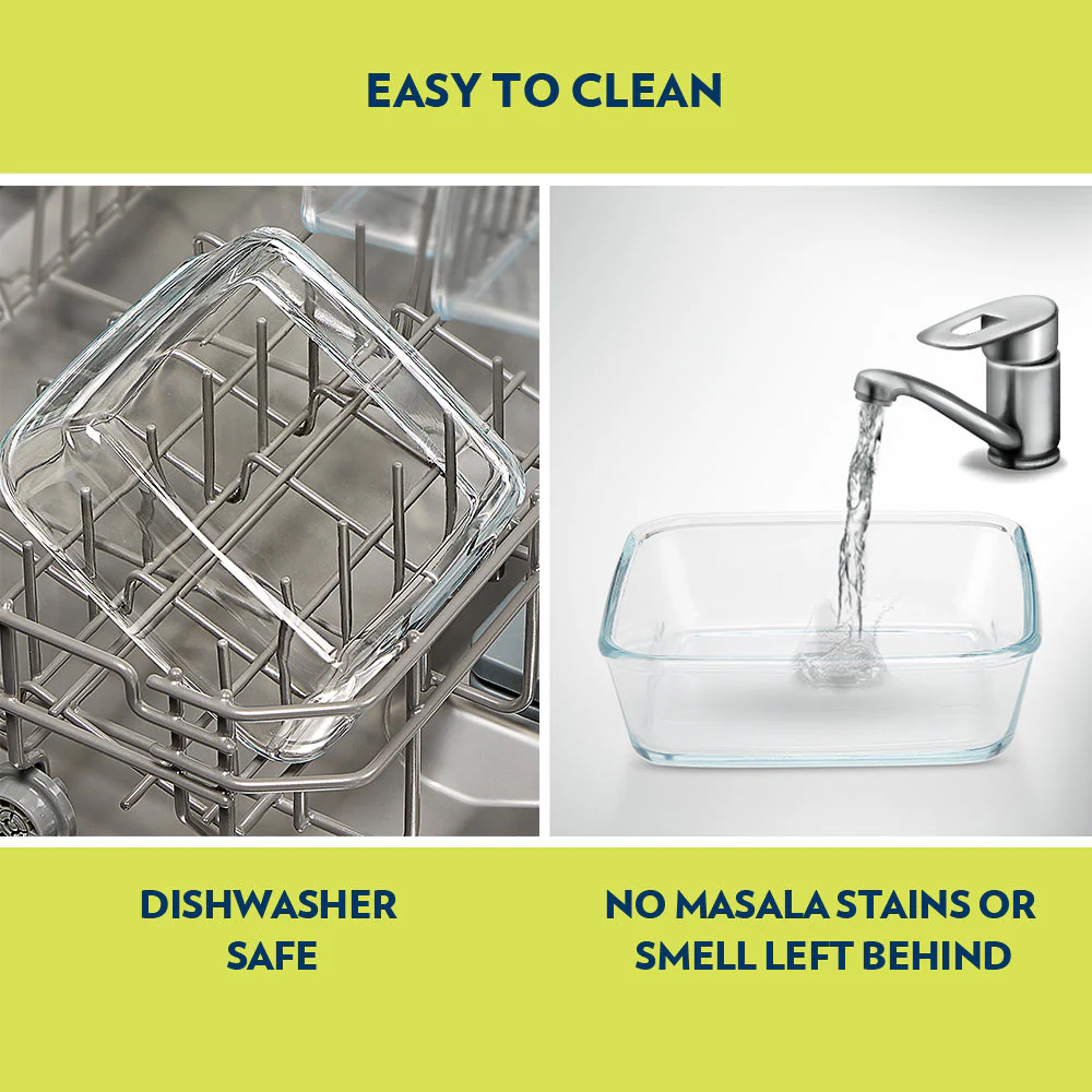 Borosil Square Baking Dish w lid, 500ml