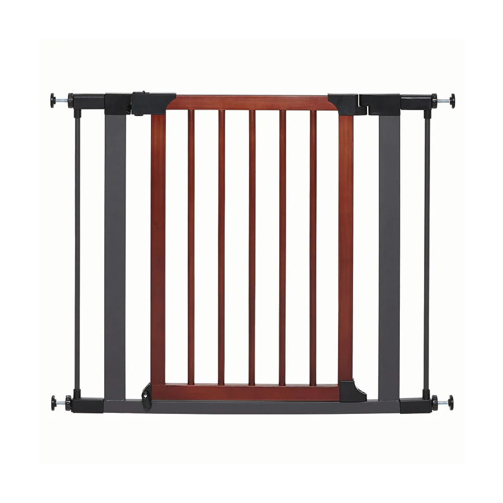 Mid West® Steel Pet Gate with Decorative Wood Door 29 Inch