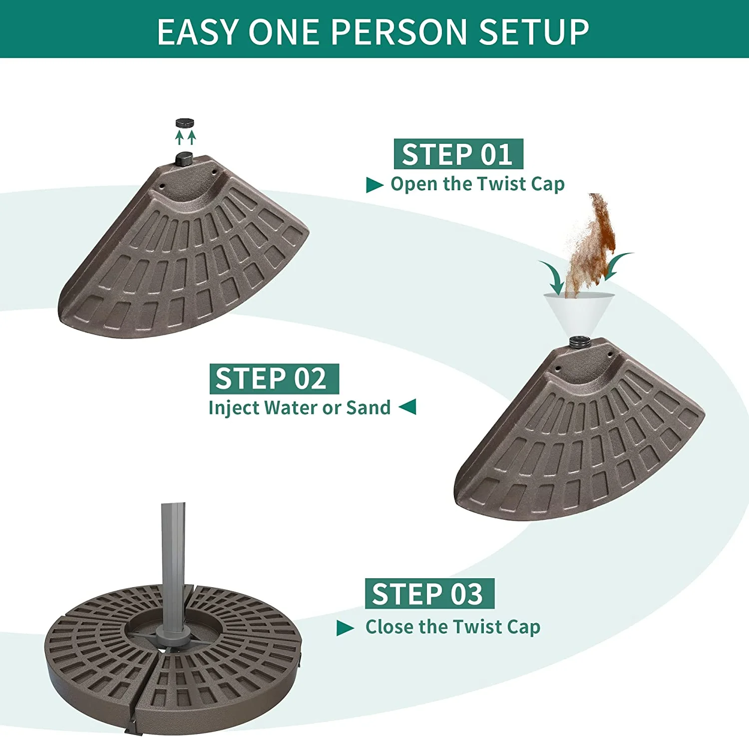 10x10 Ft Square Offset Aluminum Umbrella Cantilever Patio Umbrella