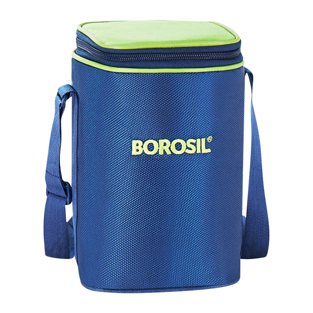 Borosil Alfa Green Lunch Bag, Square (Only Bag)