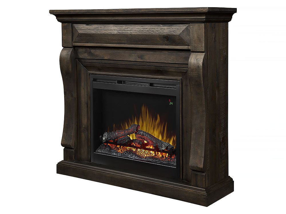 Samuel Electric Fireplace Mantel Package in Weathered Grey