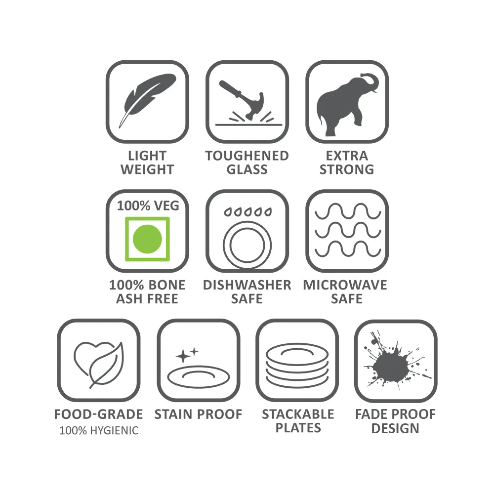 Larah by Borosil Millenia Dinner Set, 27 pc