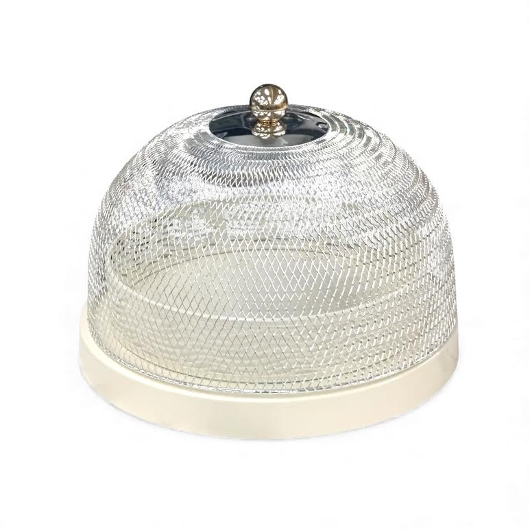 Cake Stand with Mesh Dome Cream