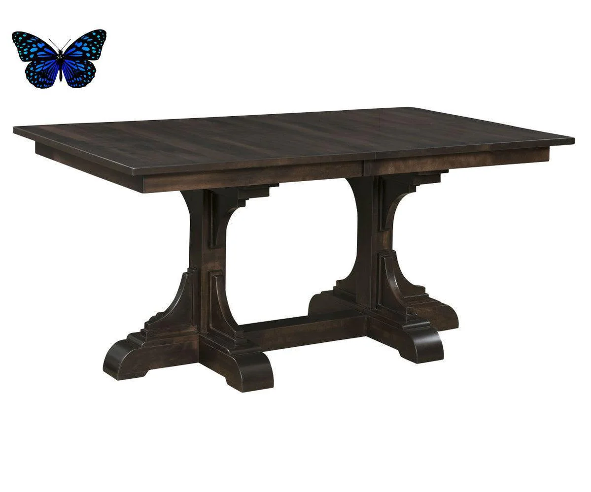 Amish Clifford Double Pedestal Table