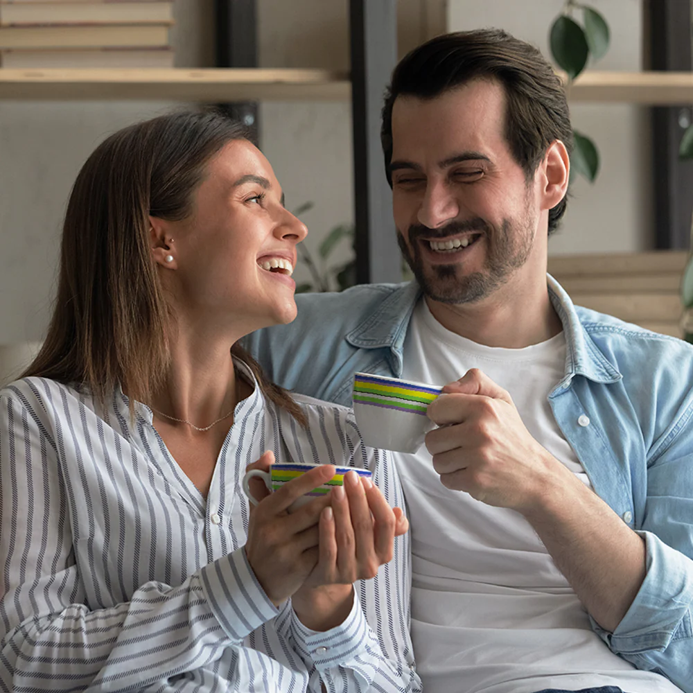 Larah by Borosil Vienna Cup n Saucers Set, 220ml x 12