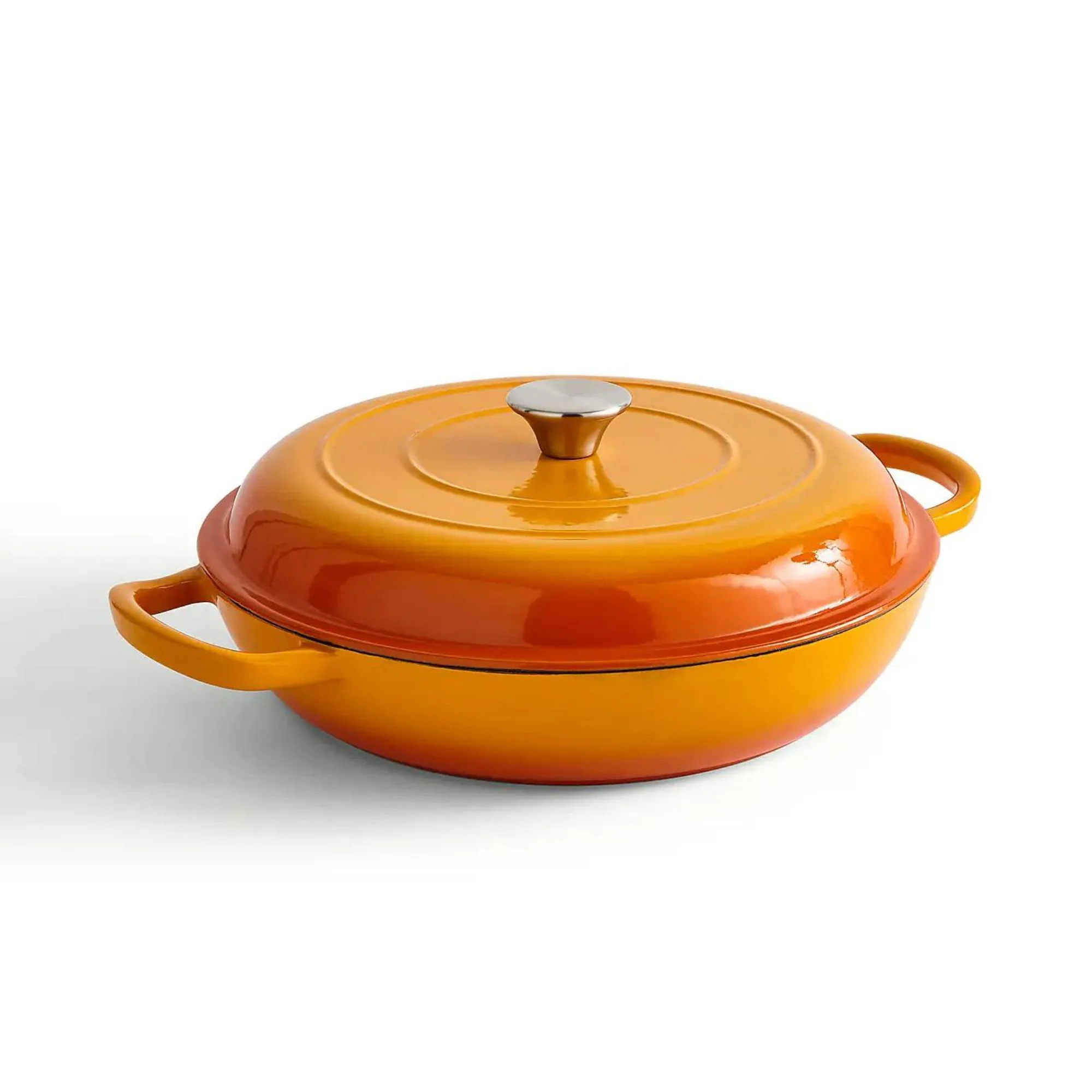 CH 30cm Cast Iron Casserole Orange